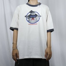 画像2: GHOSTBUSTERS "Stay Puft Marshmallow Man" 映画キャラクタープリントリンガーTシャツ (2)