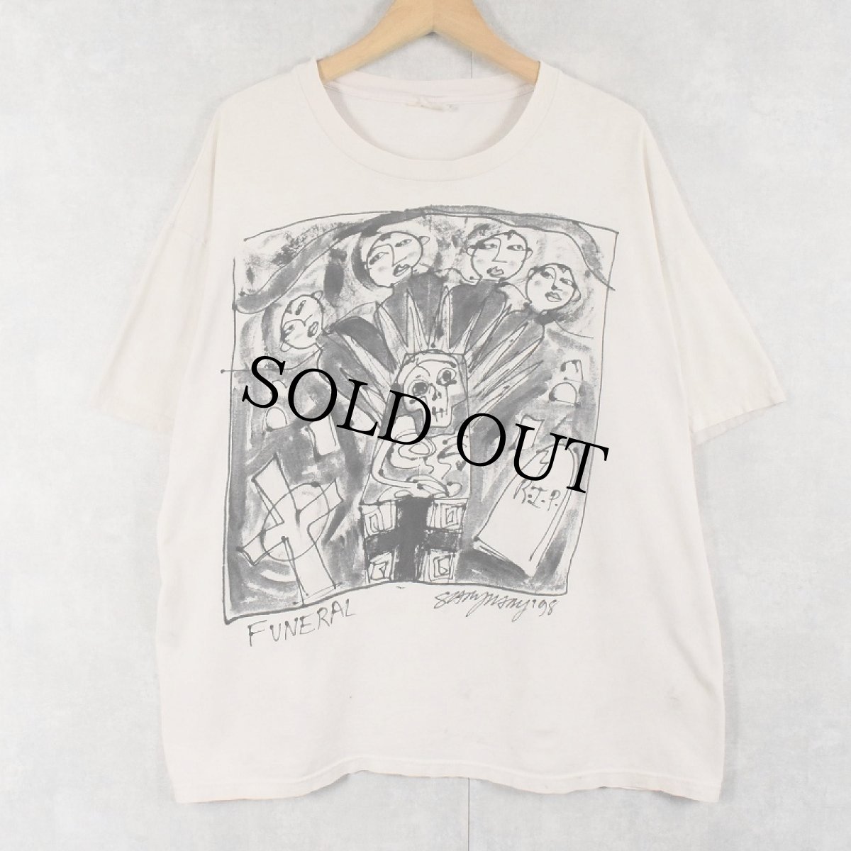 画像1: 90's "FUNERAL" アートプリントTシャツ (1)