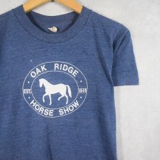 画像2: 80's USA製 "OAK RIDGE HORSE SHOW" 馬プリントTシャツ S (2)