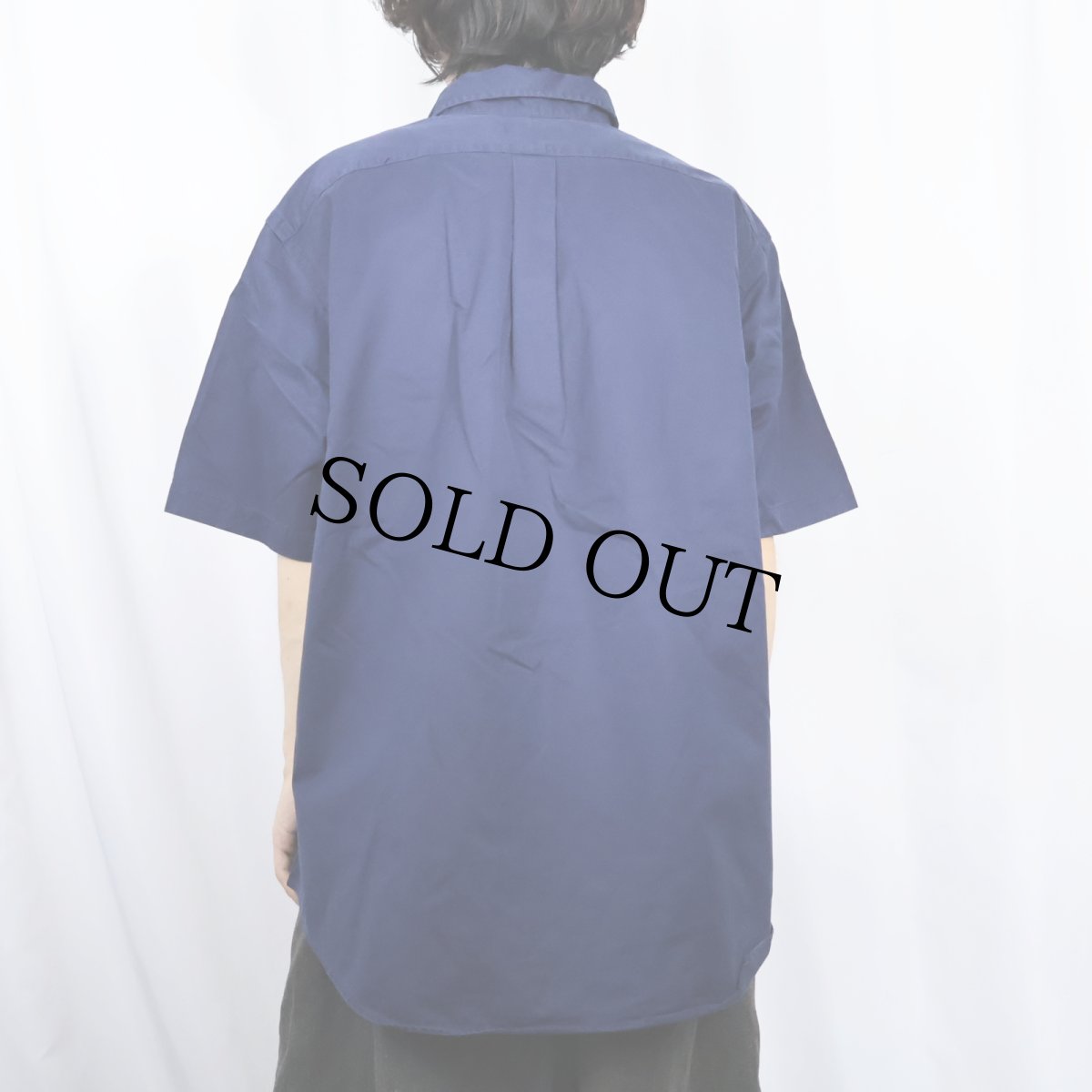 画像3: POLO Ralph Lauren "CLASSIC FIT" ロゴ刺繍 コットンボタンダウンシャツ NAVY XL (3)