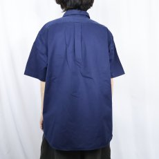 画像3: POLO Ralph Lauren "CLASSIC FIT" ロゴ刺繍 コットンボタンダウンシャツ NAVY XL (3)