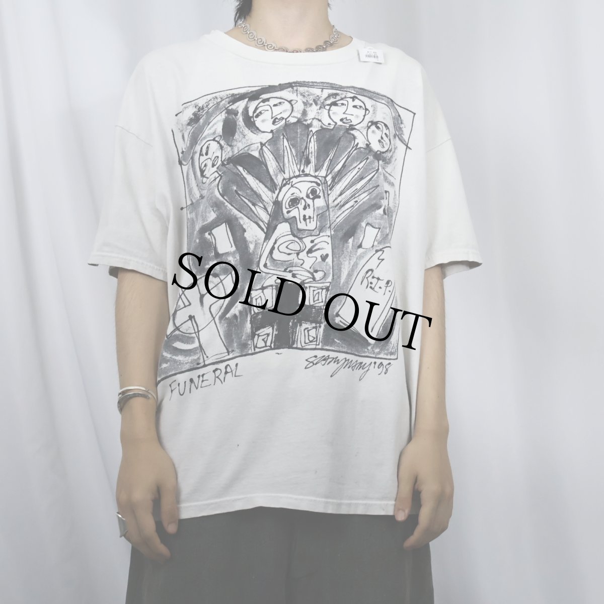 画像2: 90's "FUNERAL" アートプリントTシャツ (2)