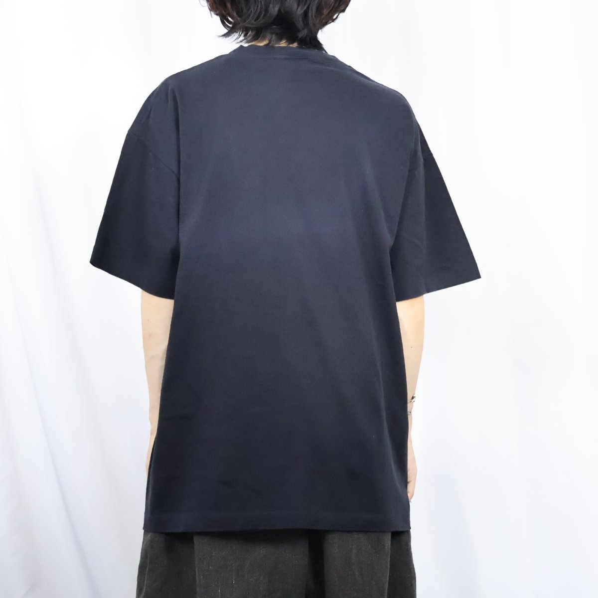 画像3: 90's Markus Willis USA製 イルカ×宇宙 イラストプリントTシャツ BLACK XL (3)