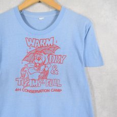画像2: 70〜80's "WARM DAY & TUMMY-FULL" 犬プリントTシャツ  (2)