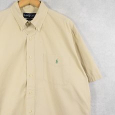 画像1: POLO Ralph Lauren "BLAKE" ロゴ刺繍 コットンボタンダウンシャツ L (1)