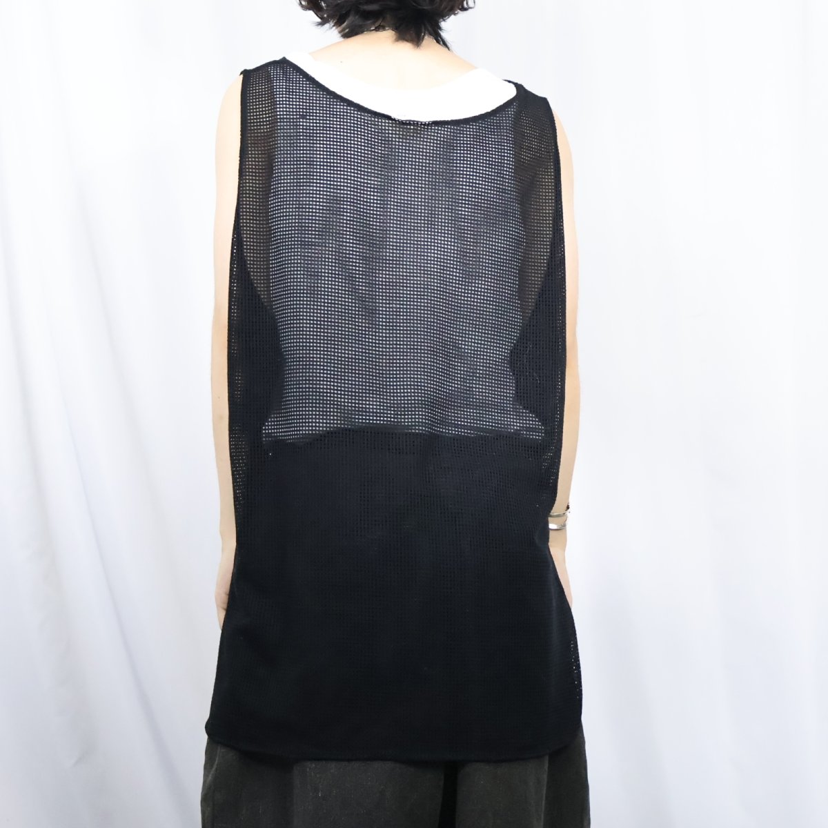 画像3: 80〜90's HANG AROUNDS メッシュタンクトップ BLACK ONESIZE (3)