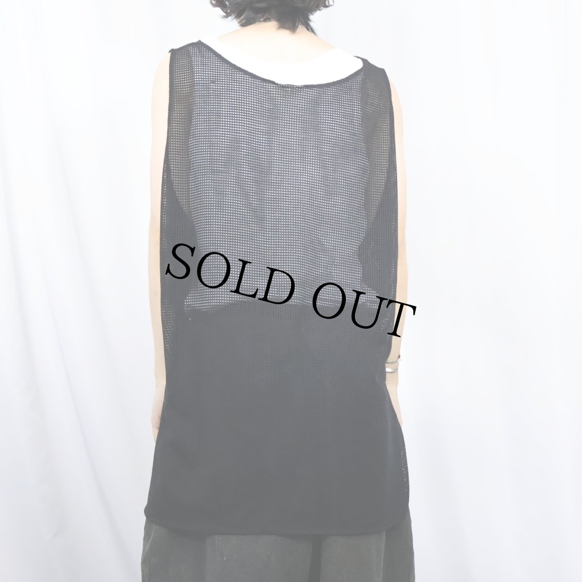 画像3: 80〜90's HANG AROUNDS メッシュタンクトップ BLACK ONESIZE (3)
