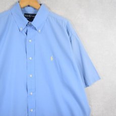 画像1: POLO Ralph Lauren "BLAKE" ロゴ刺繍 コットンボタンダウンシャツ L (1)