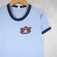 画像2: 60's Velva Sheen "AC" 染み込みプリントリンガーTシャツ  (2)
