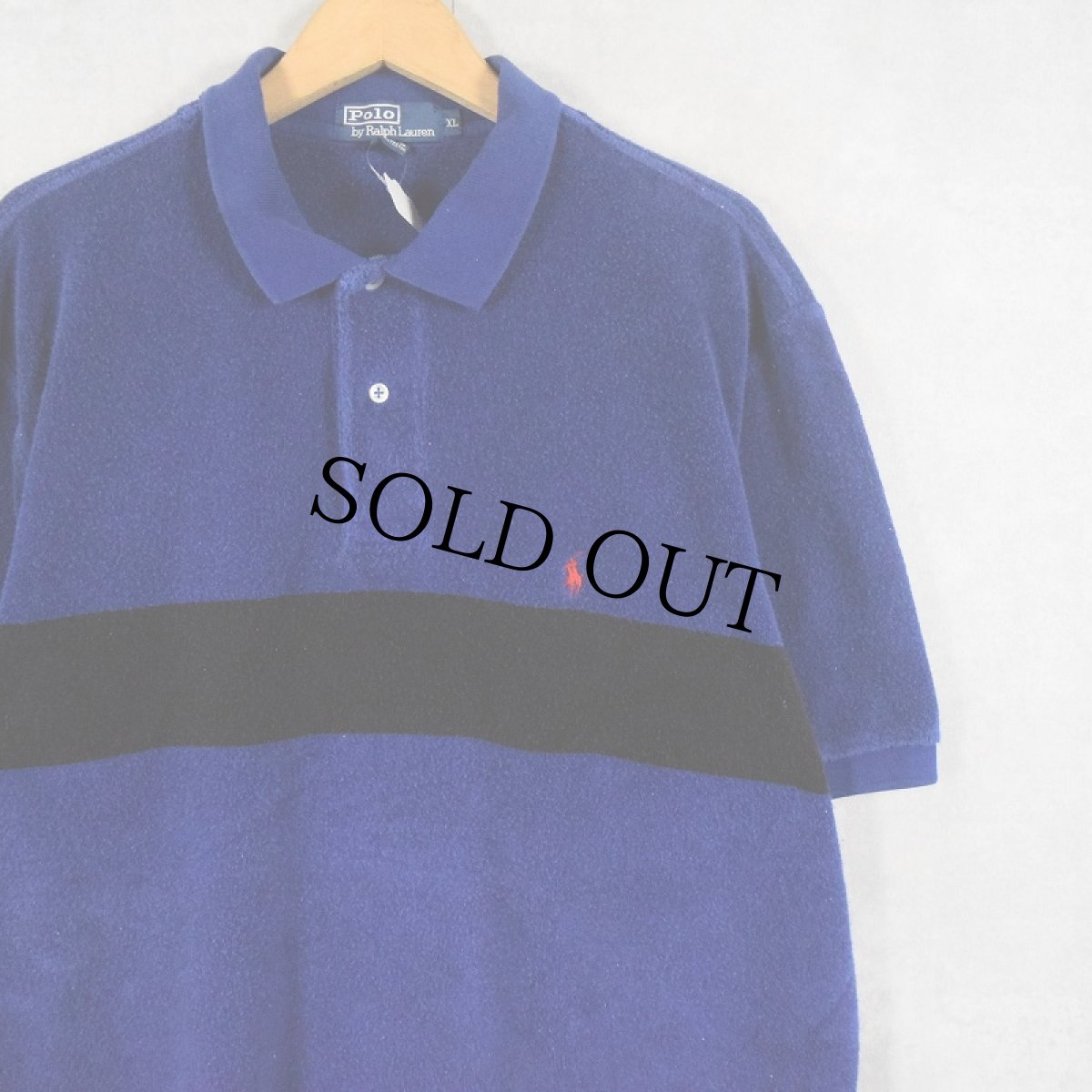 画像1: POLO Ralph Lauren ロゴ刺繍 パイルポロシャツ XL (1)