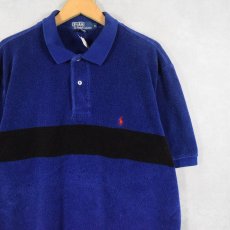 画像1: POLO Ralph Lauren ロゴ刺繍 パイルポロシャツ XL (1)
