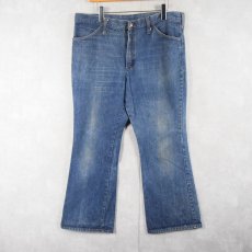 画像3: 70's UNKNOWN ベルボトムデニムパンツ W36 (3)