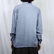 画像3: 〜60's コットン×レーヨンオープンカラーシャツ M (3)