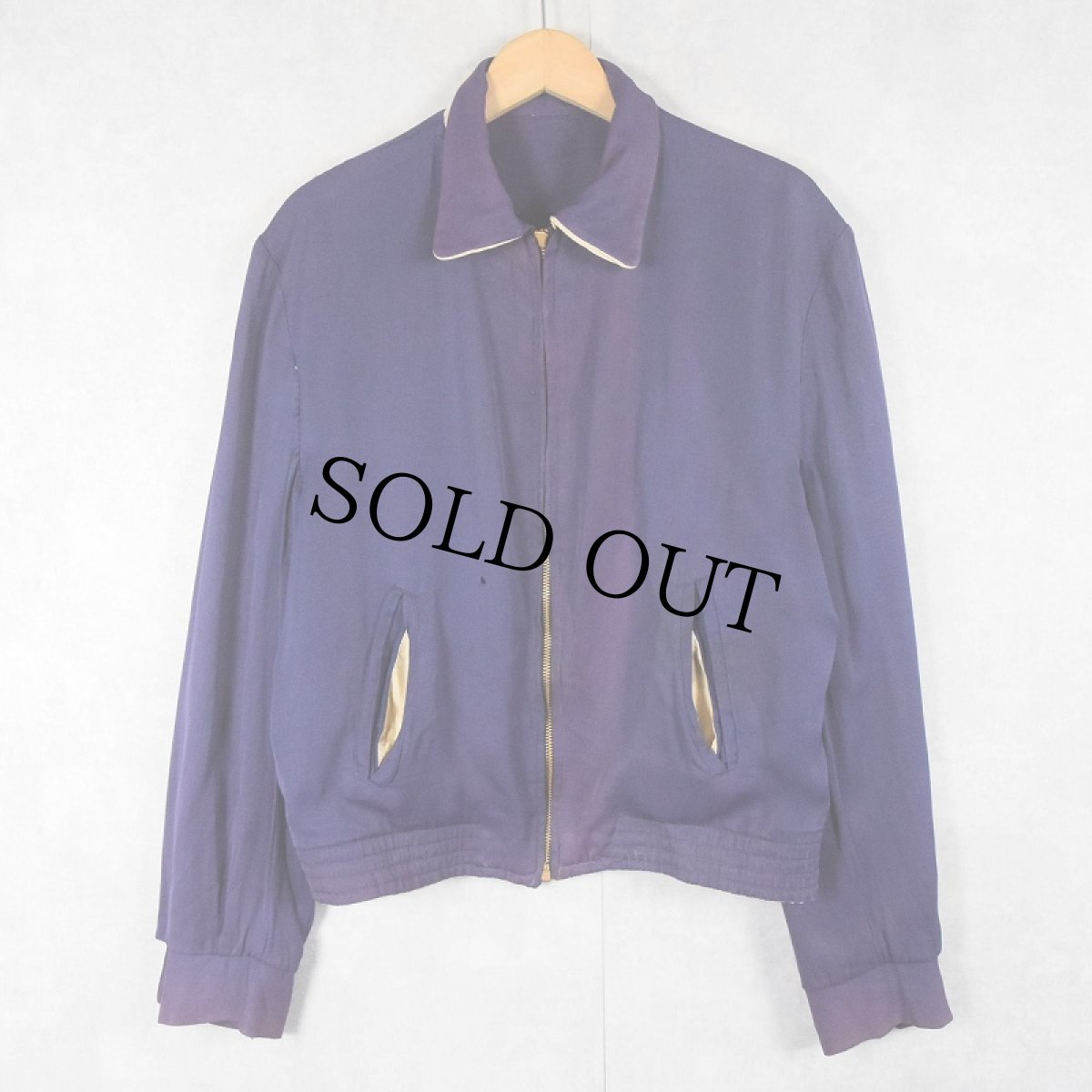 画像2: 50〜60's リバーシブル レーヨンギャバジンジャケット (2)