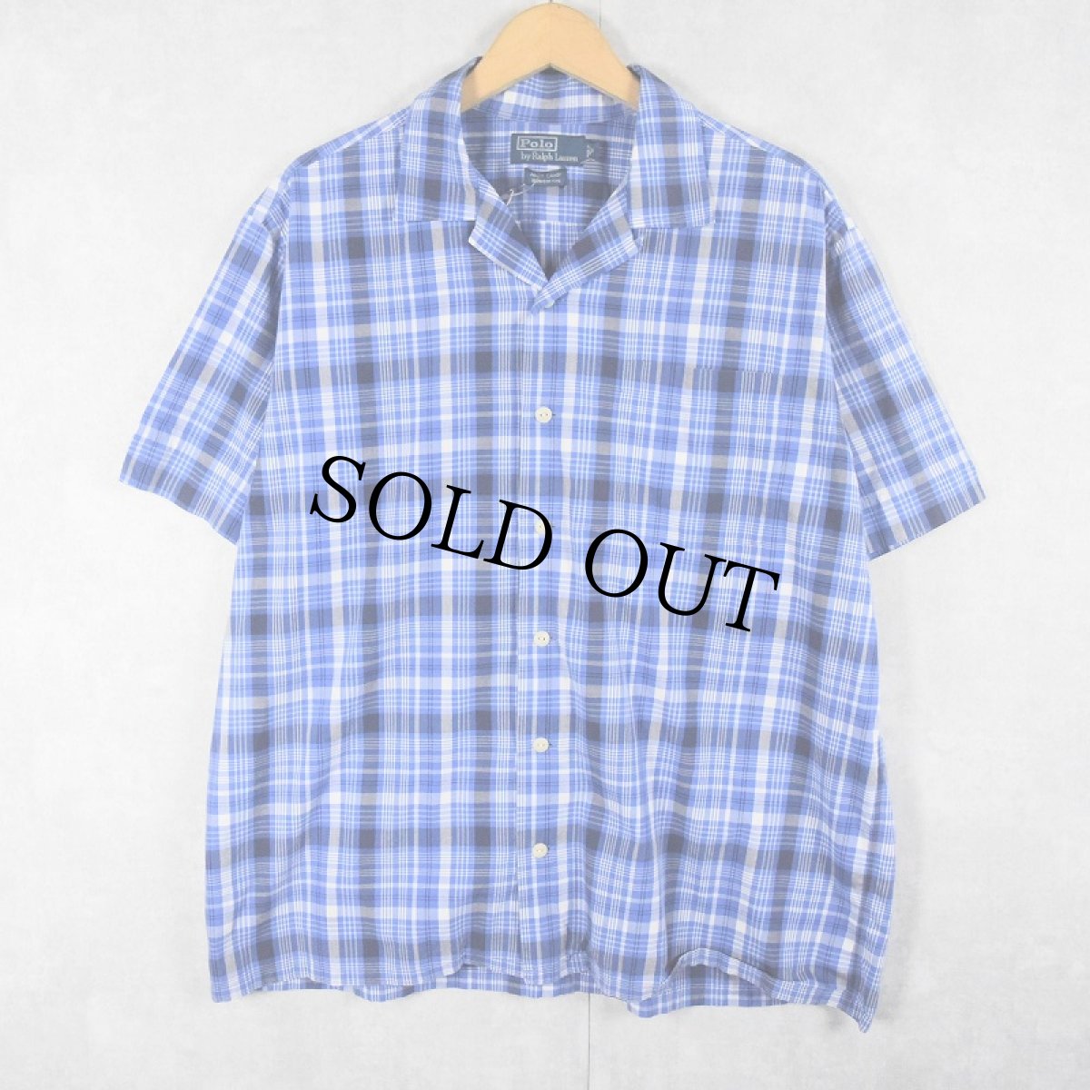 画像1: POLO Ralph Lauren "ANDY CAMP" チェック柄 コットンオープンカラーシャツ  (1)