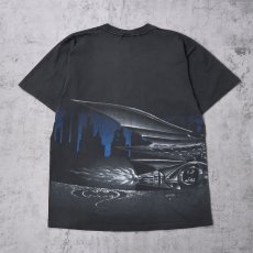 画像2: 90's DC comics BAT MAN USA製 アメコミキャラクター 巻きプリントTシャツ BLACK L (2)