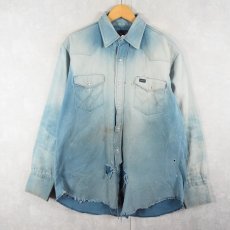 画像4: 90's Wrangler デニムウエスタンシャツ (4)