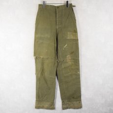 画像4: 50's U.S.ARMY "サイドアジャスタ付き" カスタムベイカーパンツ W27-28 (4)
