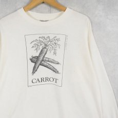 画像1: 90's Burt's Bees USA製 "CARROT" 野菜プリントロンT L (1)