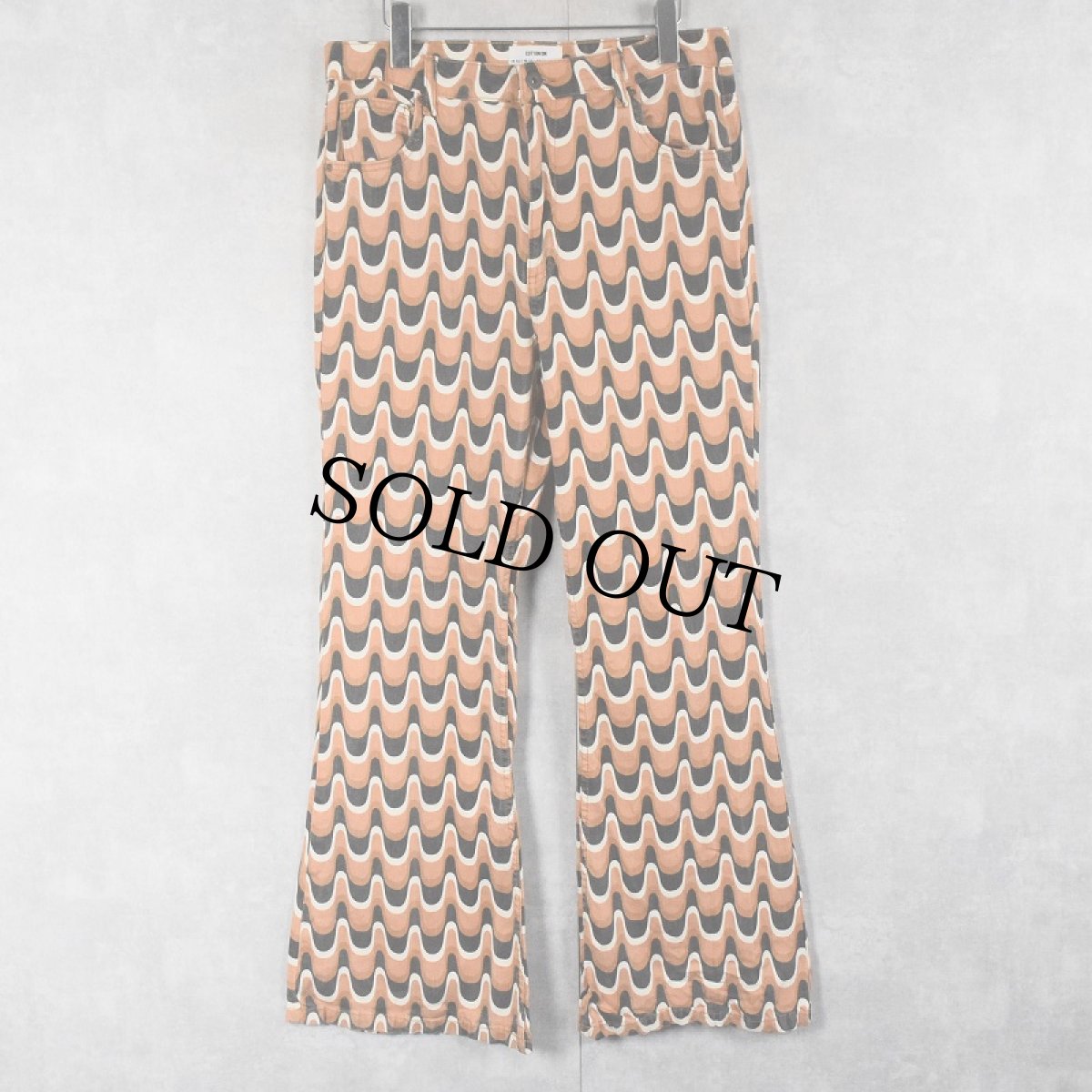 画像4: COTTON:ON 総柄 フレアパンツ W33 (4)