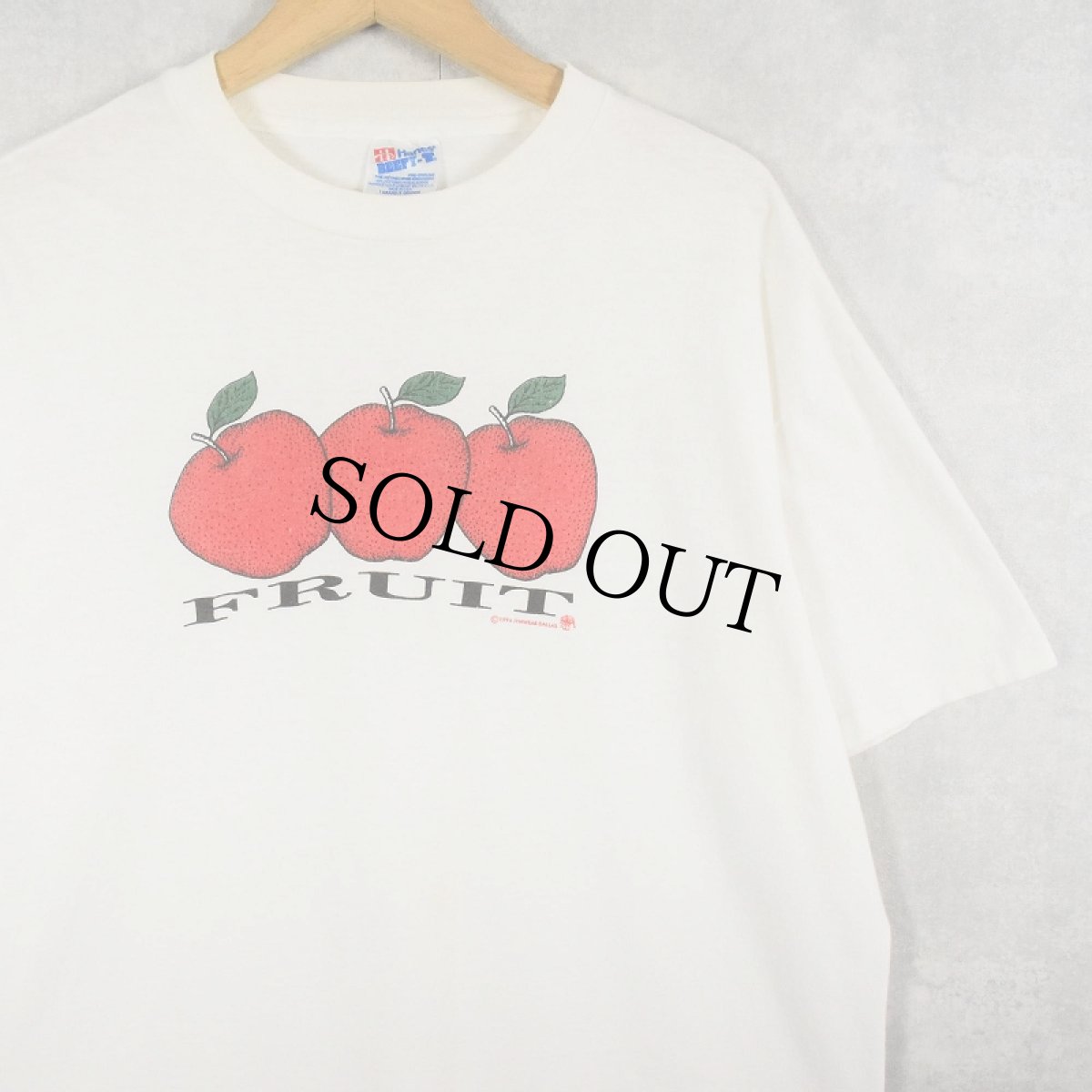 画像1: 90's Jymwear Dallas USA製 "FRUIT" フルーツプリントTシャツ XL (1)