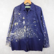 画像1: RED KAP ペンキペイント コットンツイルワークシャツ L (1)