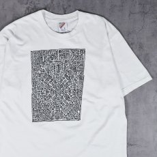 画像1: 90's USA製 ハンドペイントプリントTシャツ L (1)