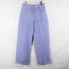 画像1: 60's FRENCH MILITARY リネンセーラーパンツ DEADSTOCK W30 (1)