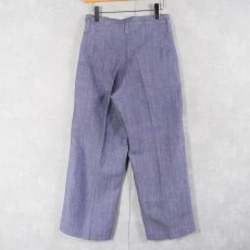 画像2: 60's FRENCH MILITARY リネンセーラーパンツ DEADSTOCK W30 (2)