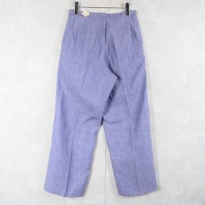 画像2: 60's FRENCH MILITARY リネンセーラーパンツ DEADSTOCK W29 (2)