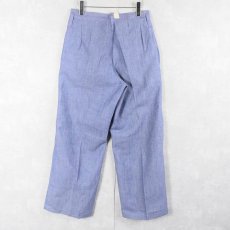 画像2: 60's FRENCH MILITARY リネンセーラーパンツ DEADSTOCK W30 (2)