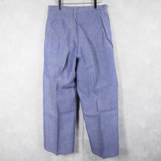 画像2: 60's FRENCH MILITARY リネンセーラーパンツ DEADSTOCK W31 (2)