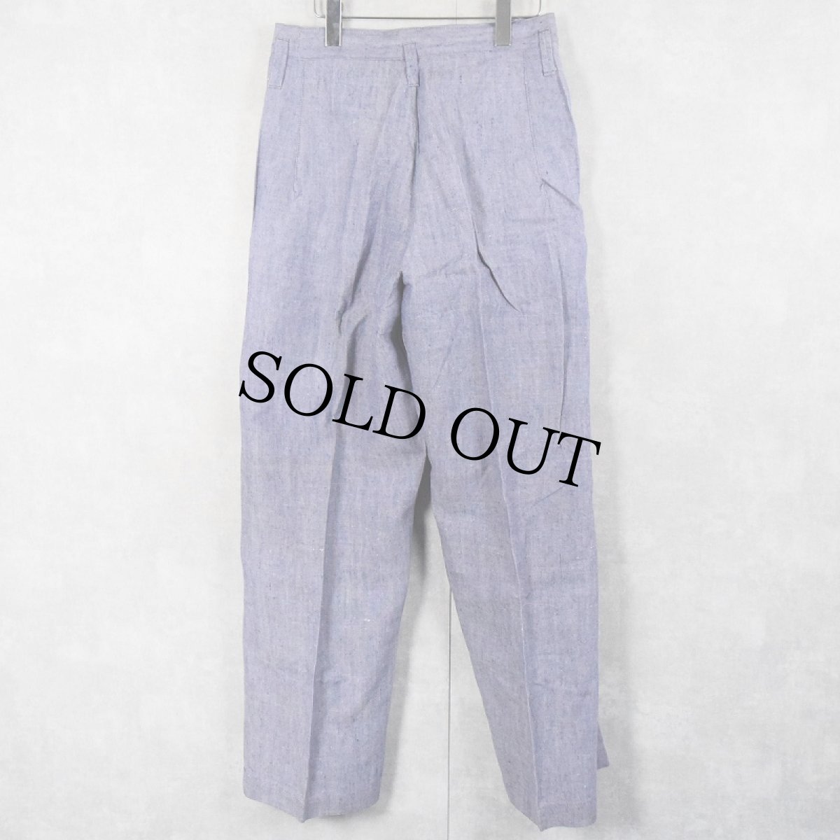 画像2: 60's FRENCH MILITARY リネンセーラーパンツ DEADSTOCK W31 (2)