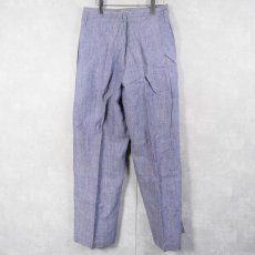 画像2: 60's FRENCH MILITARY リネンセーラーパンツ DEADSTOCK W31 (2)