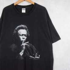 画像1: 90's Gear ink "Miles Davis" ジャズミュージシャンプリントTシャツ BLACK XXL (1)