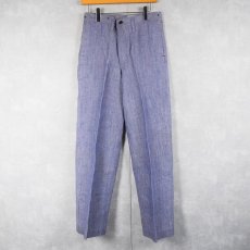 画像1: 60's FRENCH MILITARY リネンセーラーパンツ DEADSTOCK W31 (1)