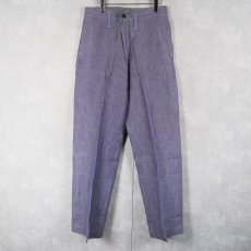 画像1: 60's FRENCH MILITARY リネンセーラーパンツ DEADSTOCK W32 (1)