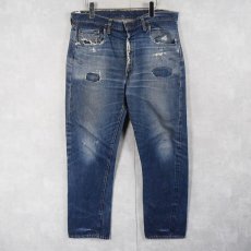画像1: 60〜70's Levi's 505 BIGE F-TYPE "耳付き" デニムパンツ W36 (1)
