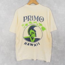 画像1: 70's PRIMO HAWAII Beer ビール企業 染み込みプリントTシャツ L (1)