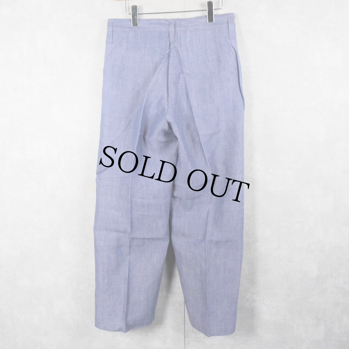 画像2: 60's FRENCH MILITARY リネンセーラーパンツ DEADSTOCK W31 (2)