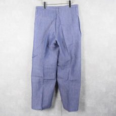 画像2: 60's FRENCH MILITARY リネンセーラーパンツ DEADSTOCK W31 (2)