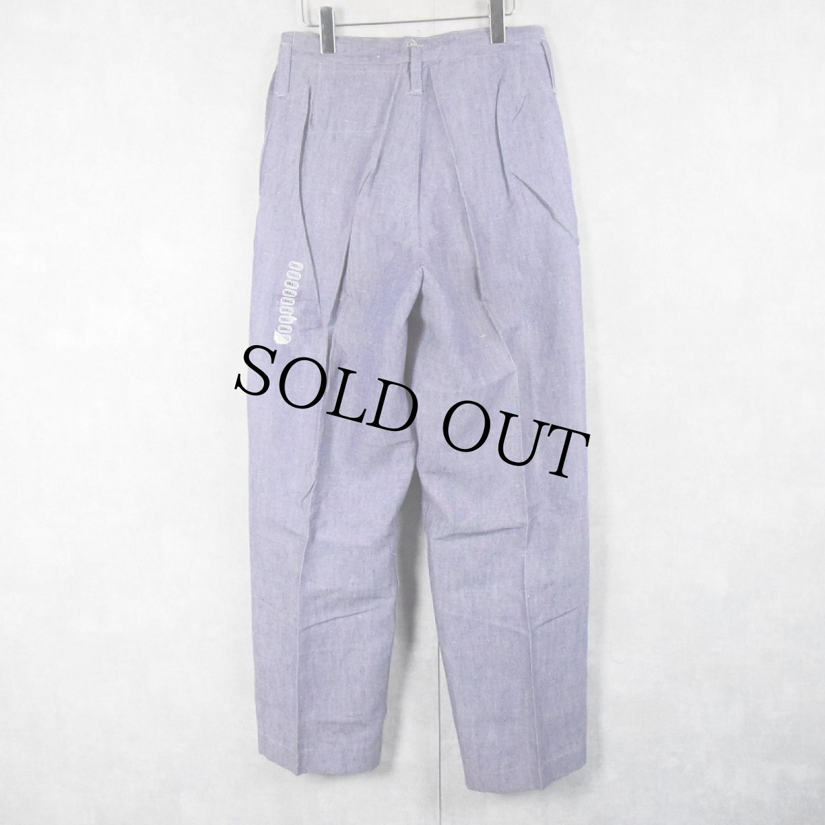 画像3: 50〜60's FRENCH MILITARY リネンセーラーパンツ DEADSTOCK 【W33 L30】 (3)