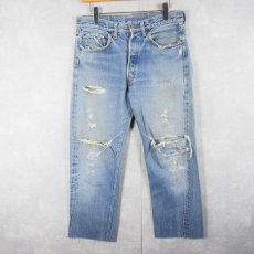画像1: 70's Levi's 501 66前期 カットオフデニムパンツ W32 (1)
