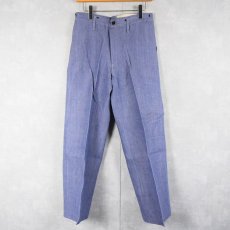 画像1: 60's FRENCH MILITARY リネンセーラーパンツ DEADSTOCK W31 (1)
