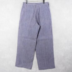 画像2: 50〜60's FRENCH MILITARY リネンセーラーパンツ "ワンウォッシュ" DEADSTOCK 【W31 L31】 (2)