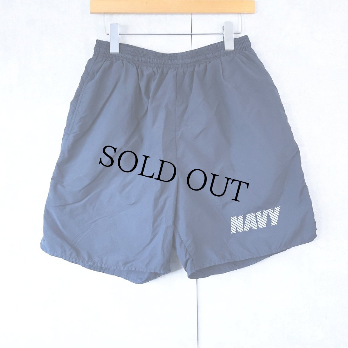 画像1: U.S.NAVY トレーニングショーツ LARGE (1)