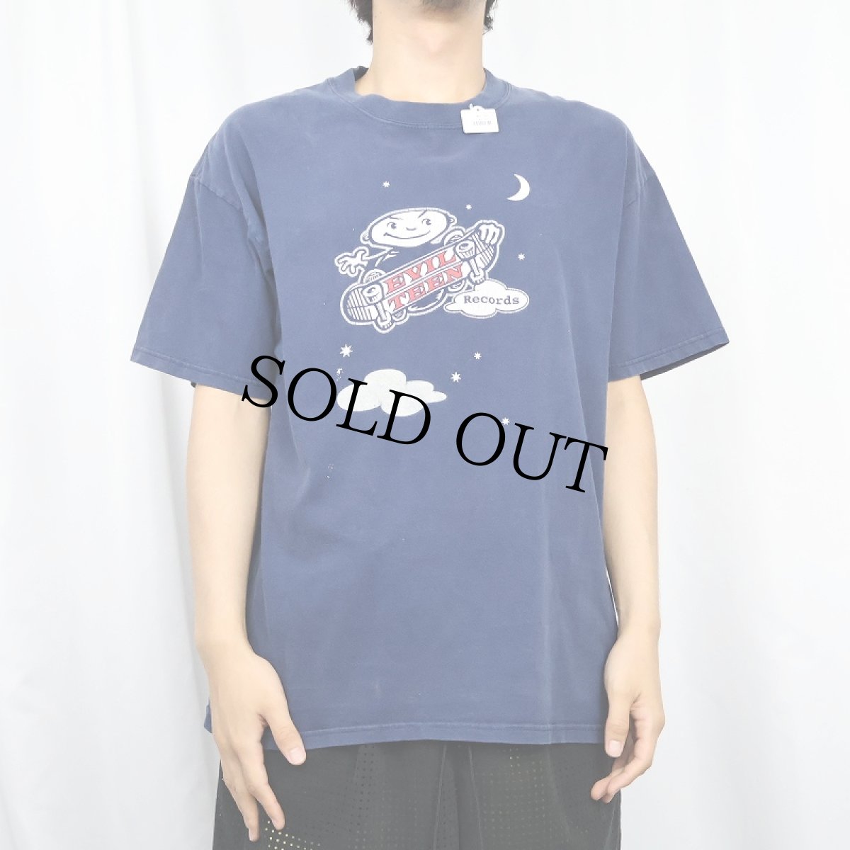画像3: Evil Teen Records インディペンデント・レコードレーベル プリントTシャツ NAVY L (3)