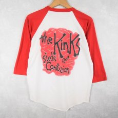 画像3: 80's THE KINKS ロックバンド ツアープリント ラグランTシャツ L (3)