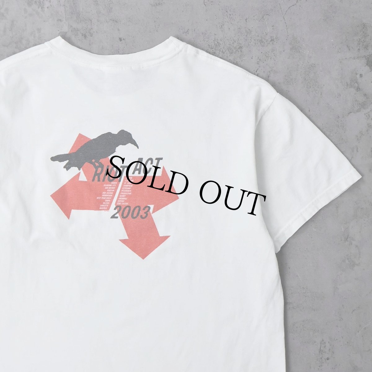 画像2: 2003 PEARL JAM "RIOT ACT 2003" ロックバンドツアーTシャツ L (2)