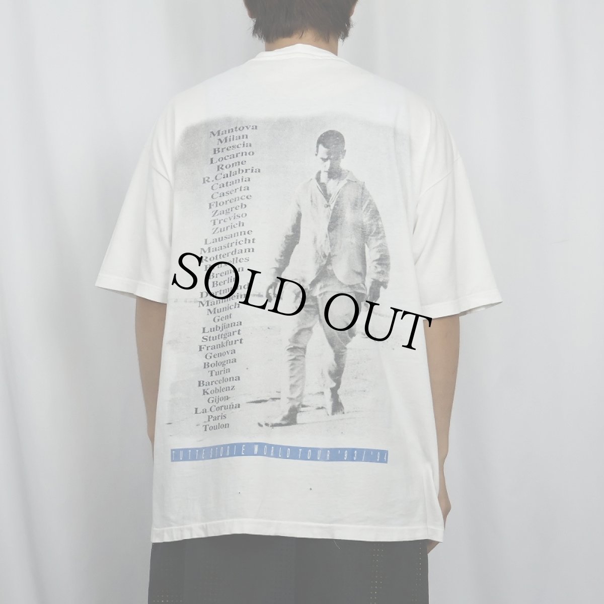 画像4: 90's Eros Ramazzotti "TUTTE STORIE WORLD TOUR '93/'94" シンガーソングライターツアーTシャツ XL (4)